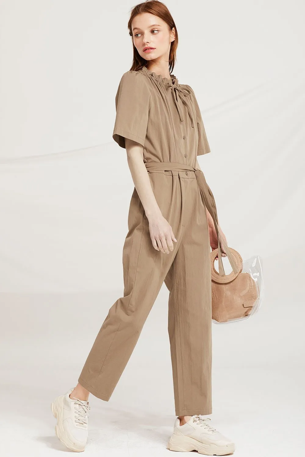 Laylah Drawstring Neck Jumpsuit