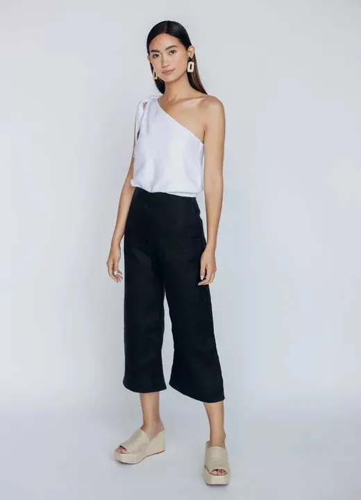 LOUIE LINEN PANT - NOIR