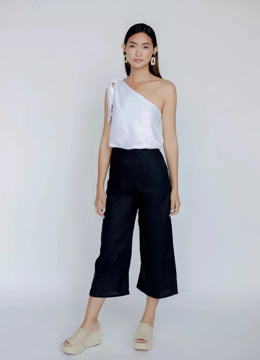 LOUIE LINEN PANT - NOIR