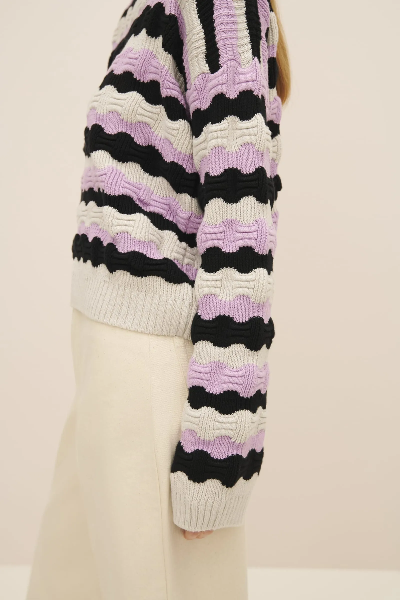 Memphis Jumper - Lilac Stripe