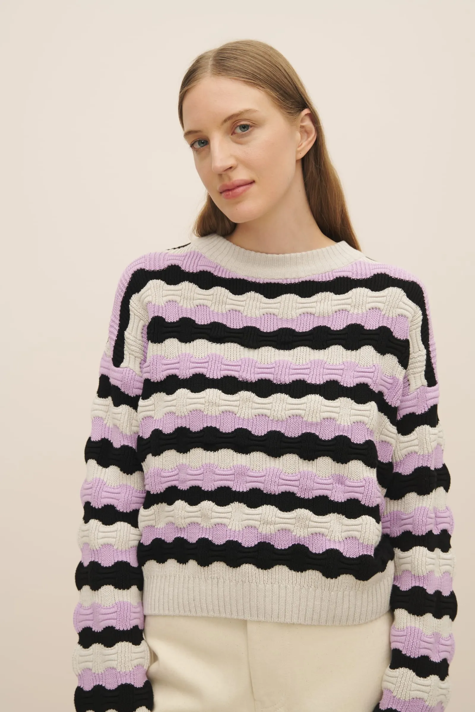 Memphis Jumper - Lilac Stripe