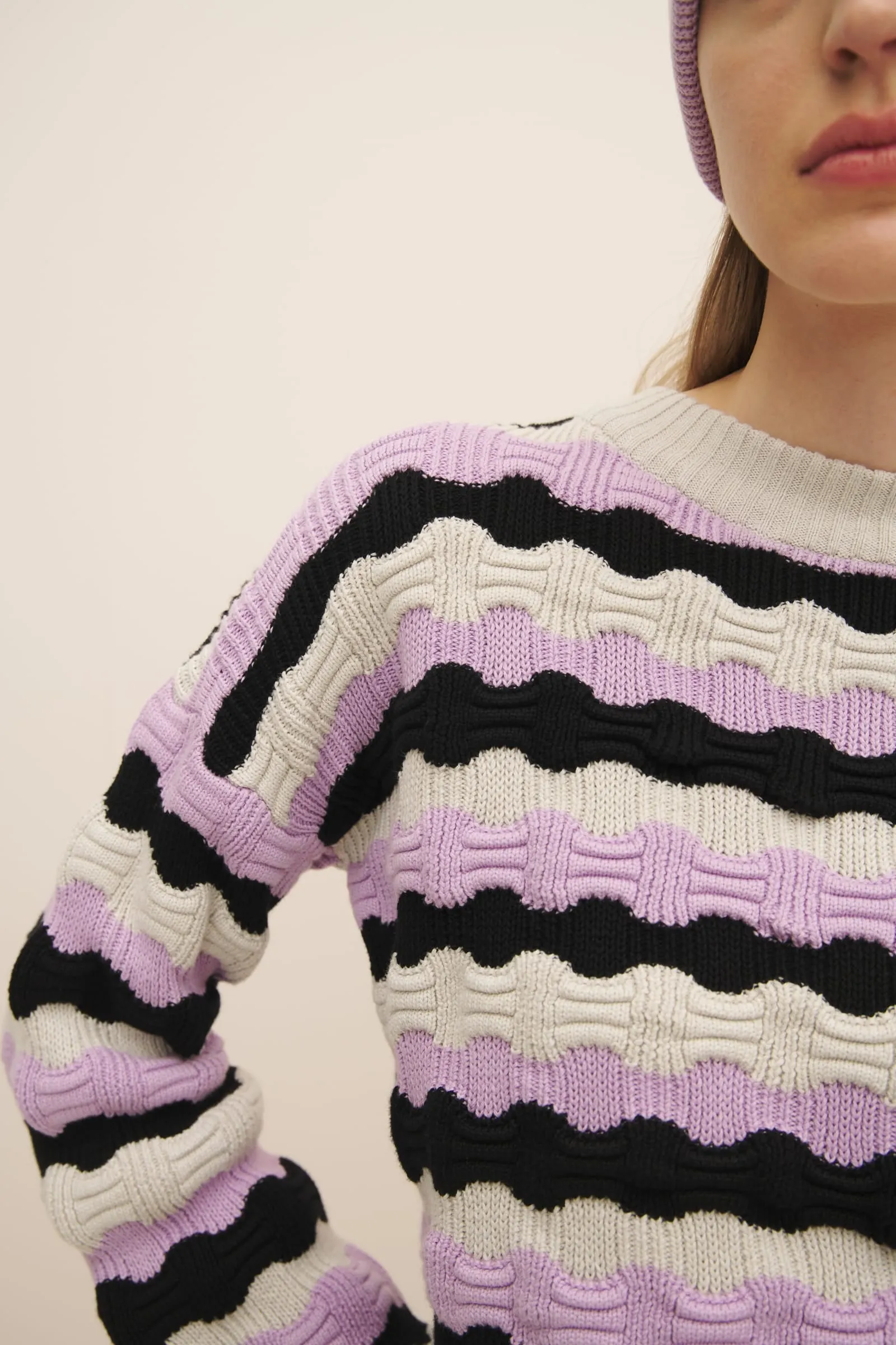 Memphis Jumper - Lilac Stripe