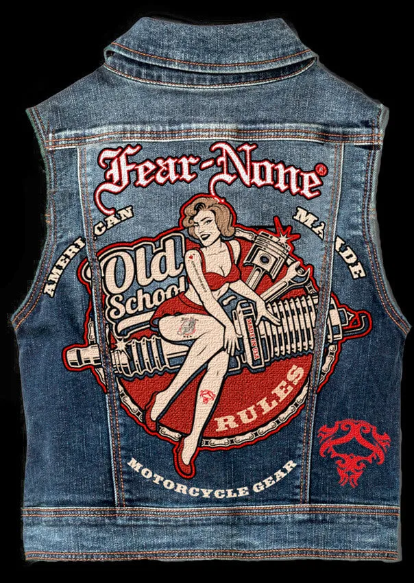 Mens Big "Dolly" Denim Highway Vest