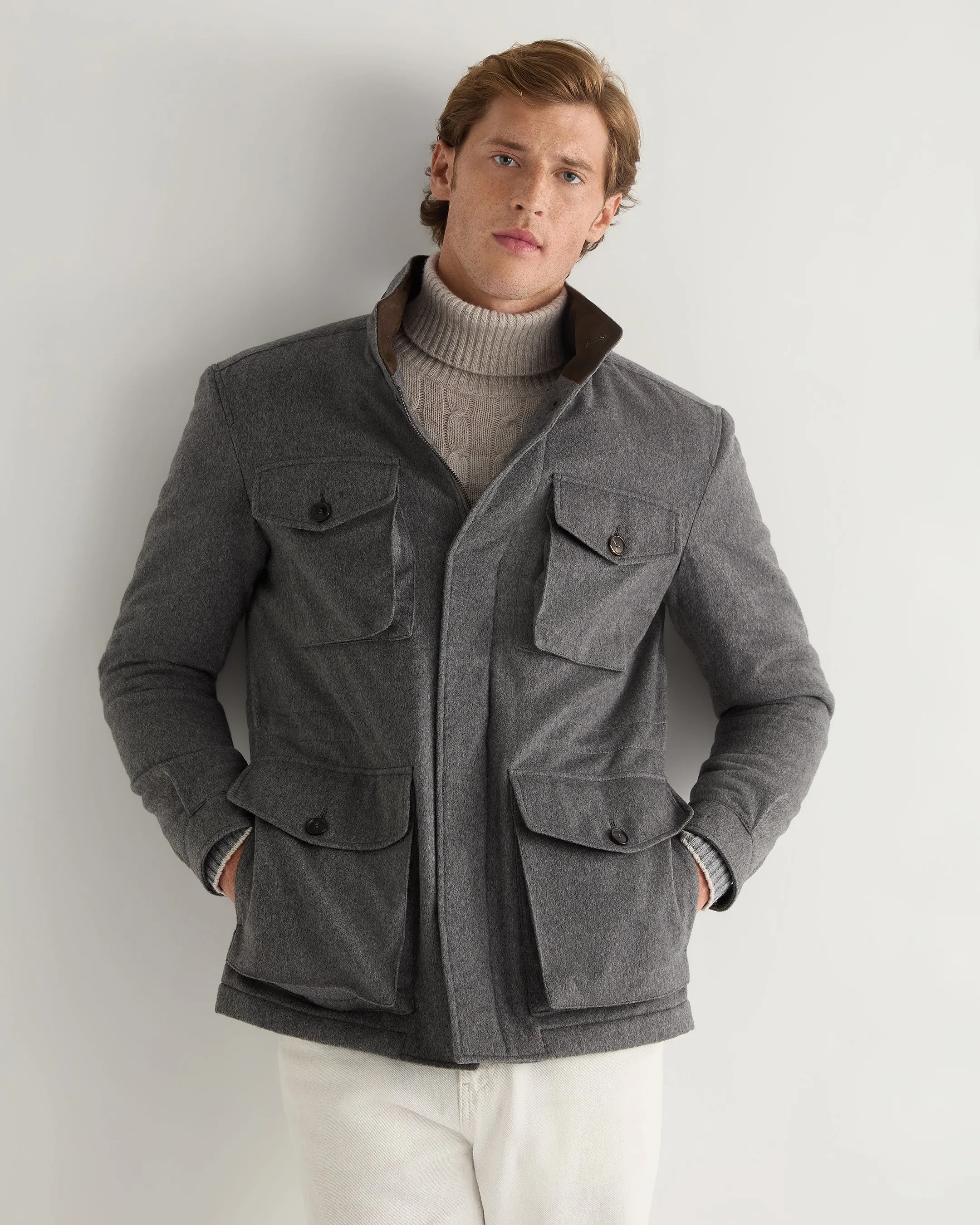 Men's Hampton Cashmere Jacket Grey