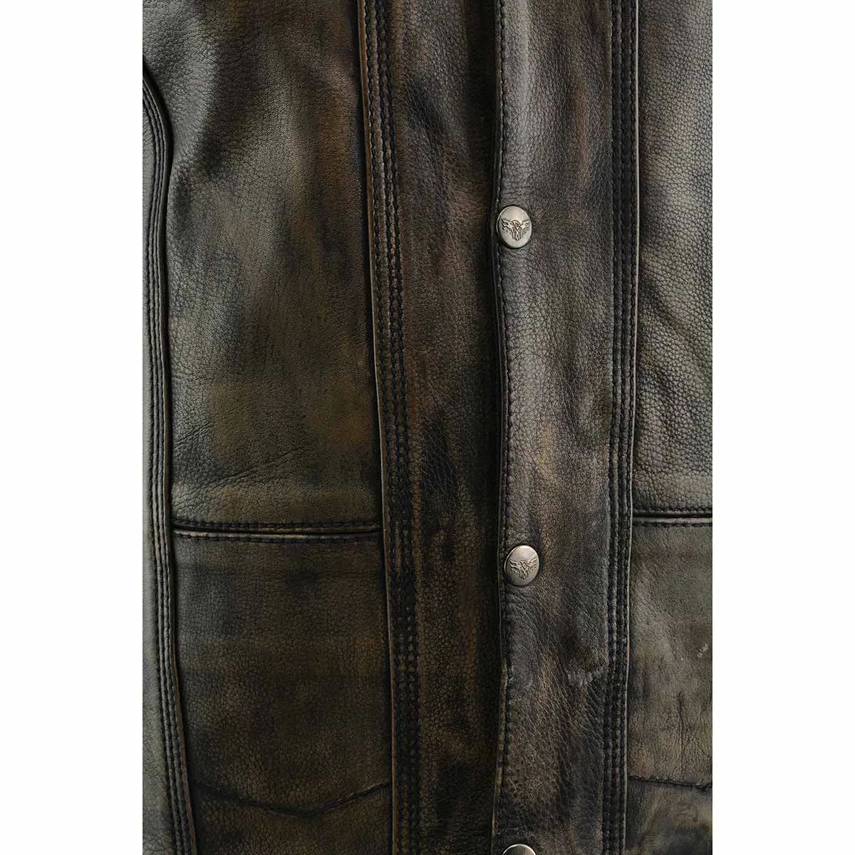 Milwaukee Leather MLM3540 Men's Roulette Distressed Brown 10 Pocket