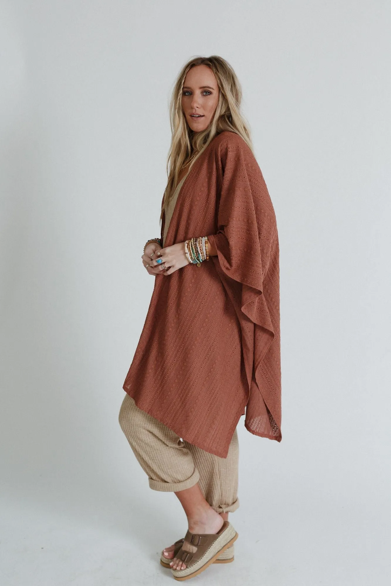 Mystic Meadow Kimono - Brown Sierra