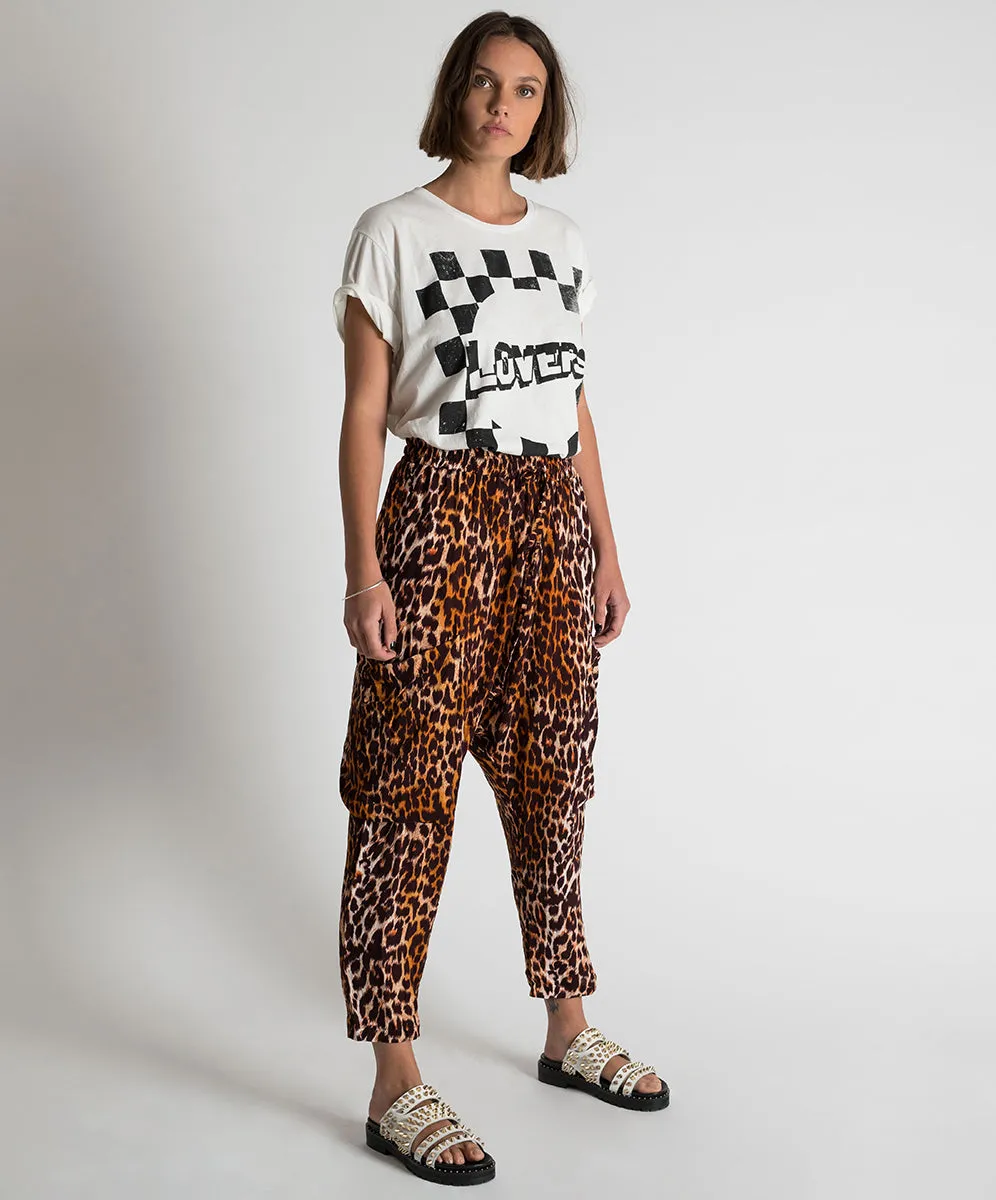 OneTeaspoon WOMENS POLYNESIAN ANIMAL HAREM PANT - ANIMAL PRINT