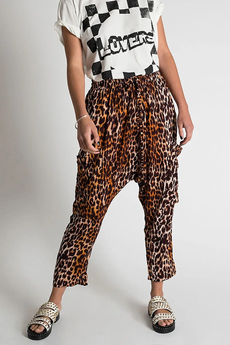 OneTeaspoon WOMENS POLYNESIAN ANIMAL HAREM PANT - ANIMAL PRINT