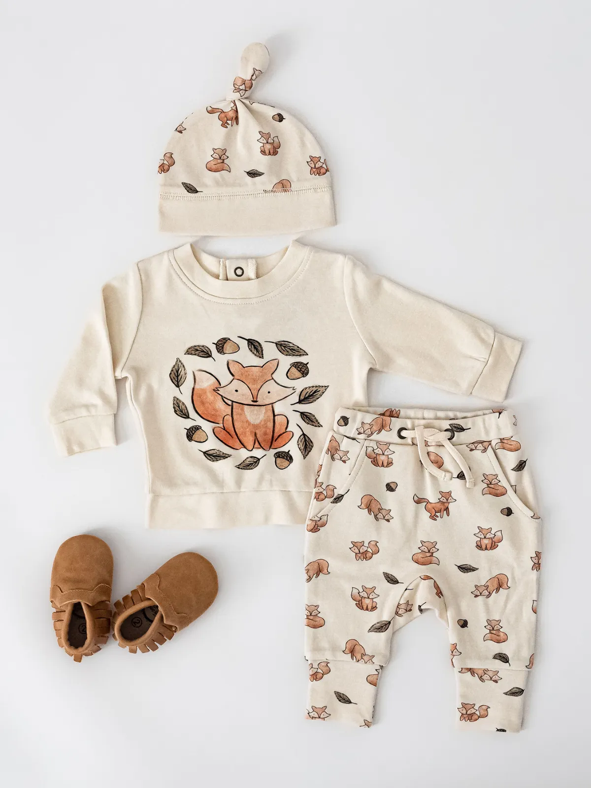 Organic Sweatshirt & Jogger Set, Foxy