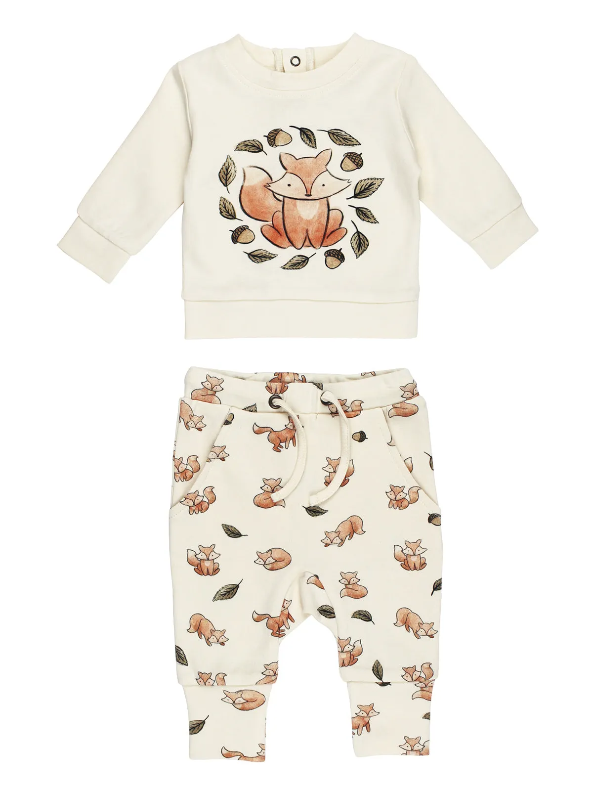 Organic Sweatshirt & Jogger Set, Foxy