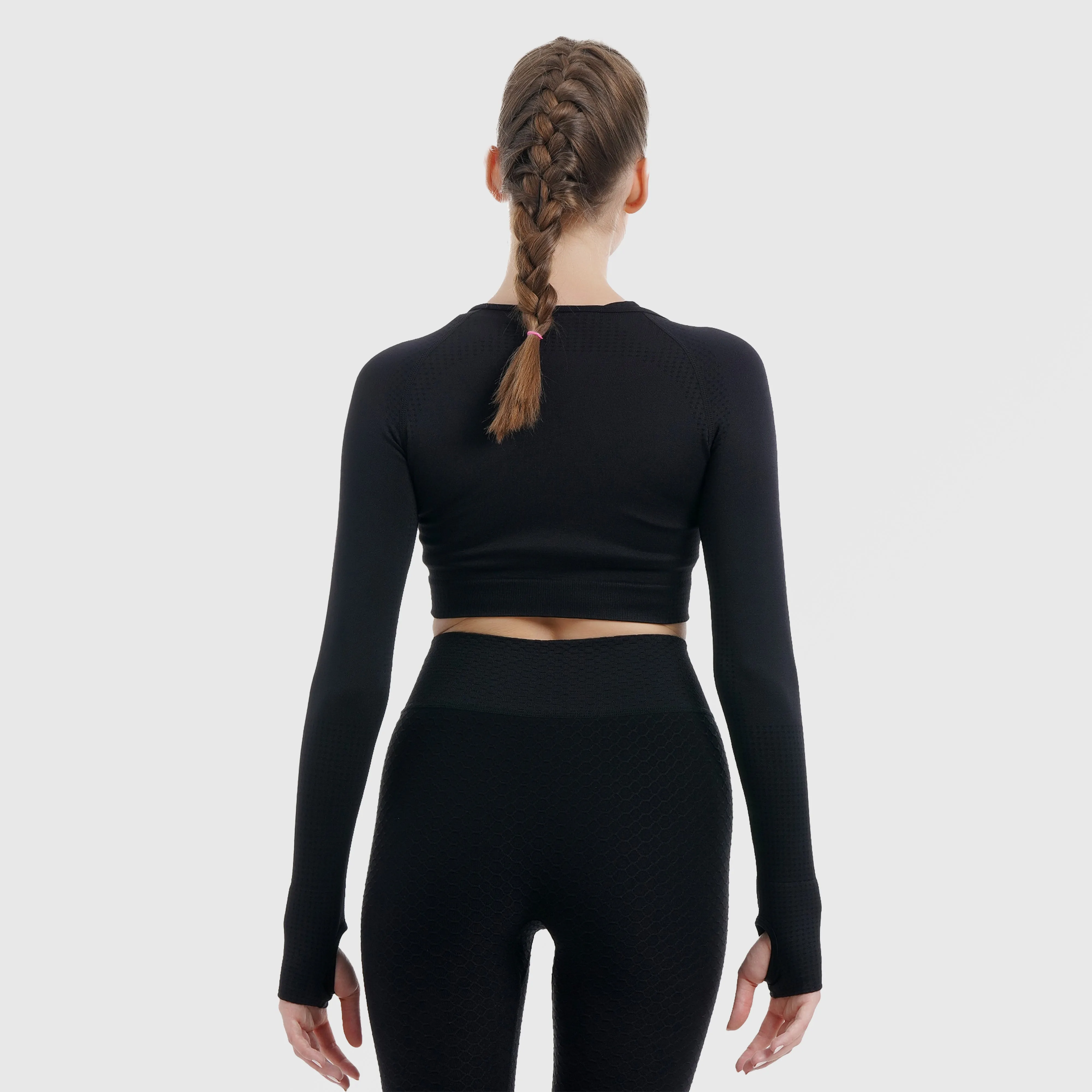 Pace Seamless Crop Top (Black)