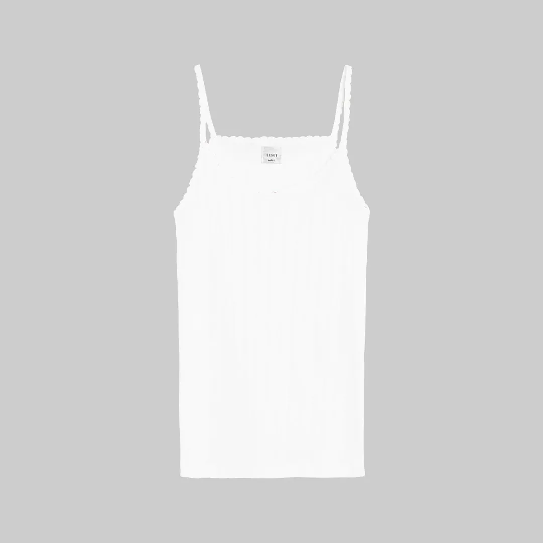 Pointelle Cotton Tank Top