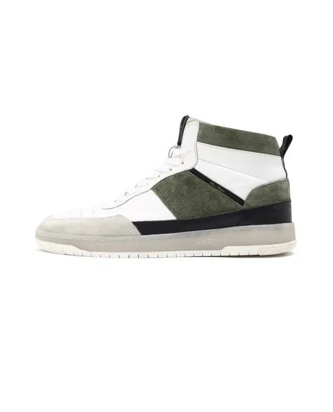 Rare Rabbit Men's Horizon Green Suede and Leather High-Top Lace Up Sneaker Shoes