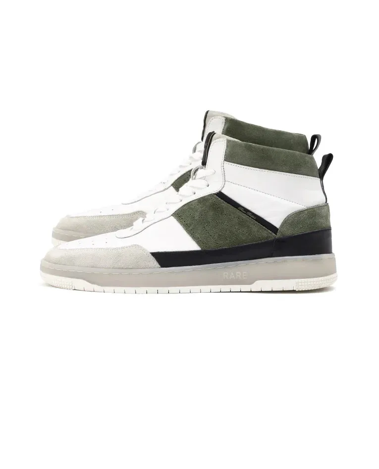 Rare Rabbit Men's Horizon Green Suede and Leather High-Top Lace Up Sneaker Shoes