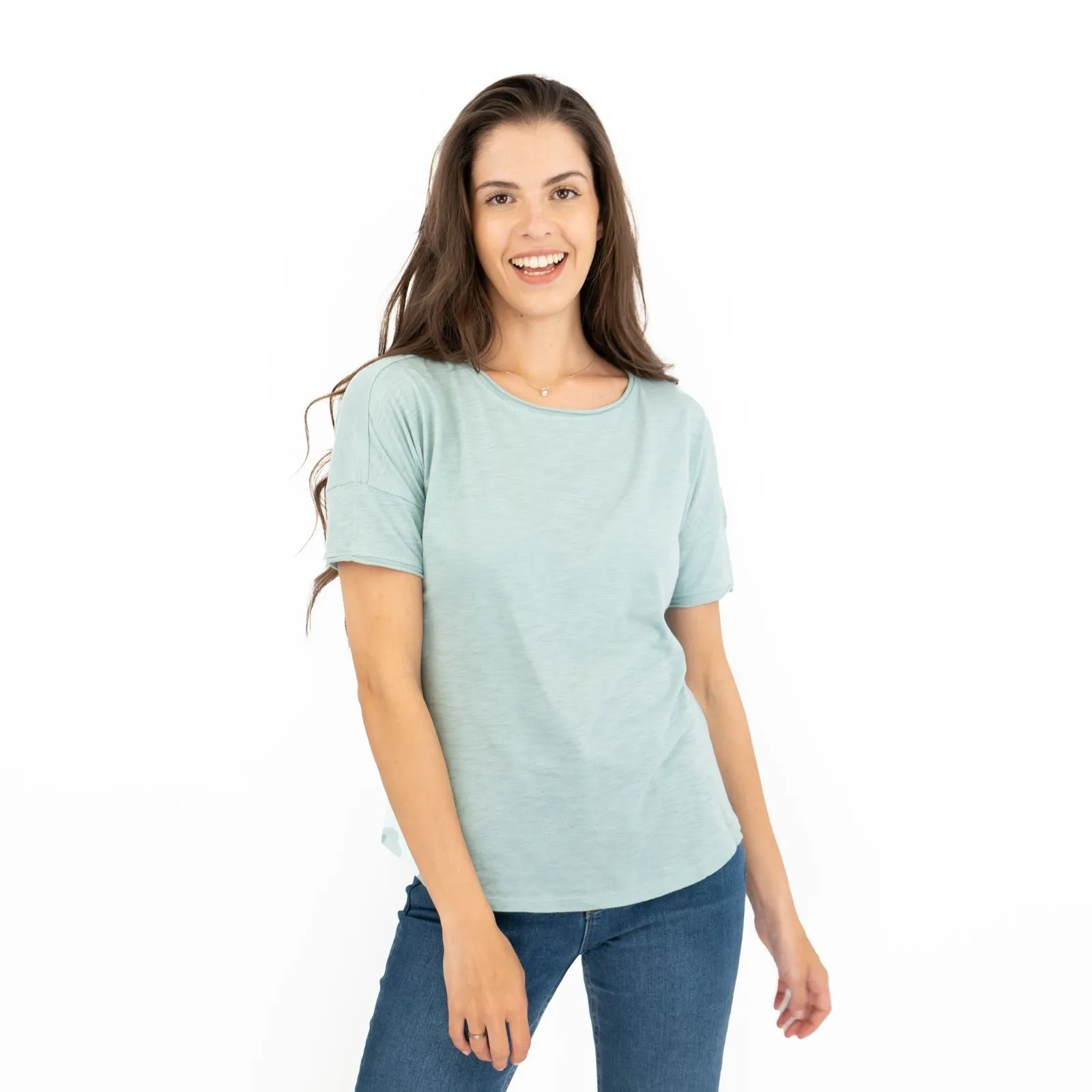 Seasalt Seedblown Pastel Green Short Sleeve Comfort Summer Tops