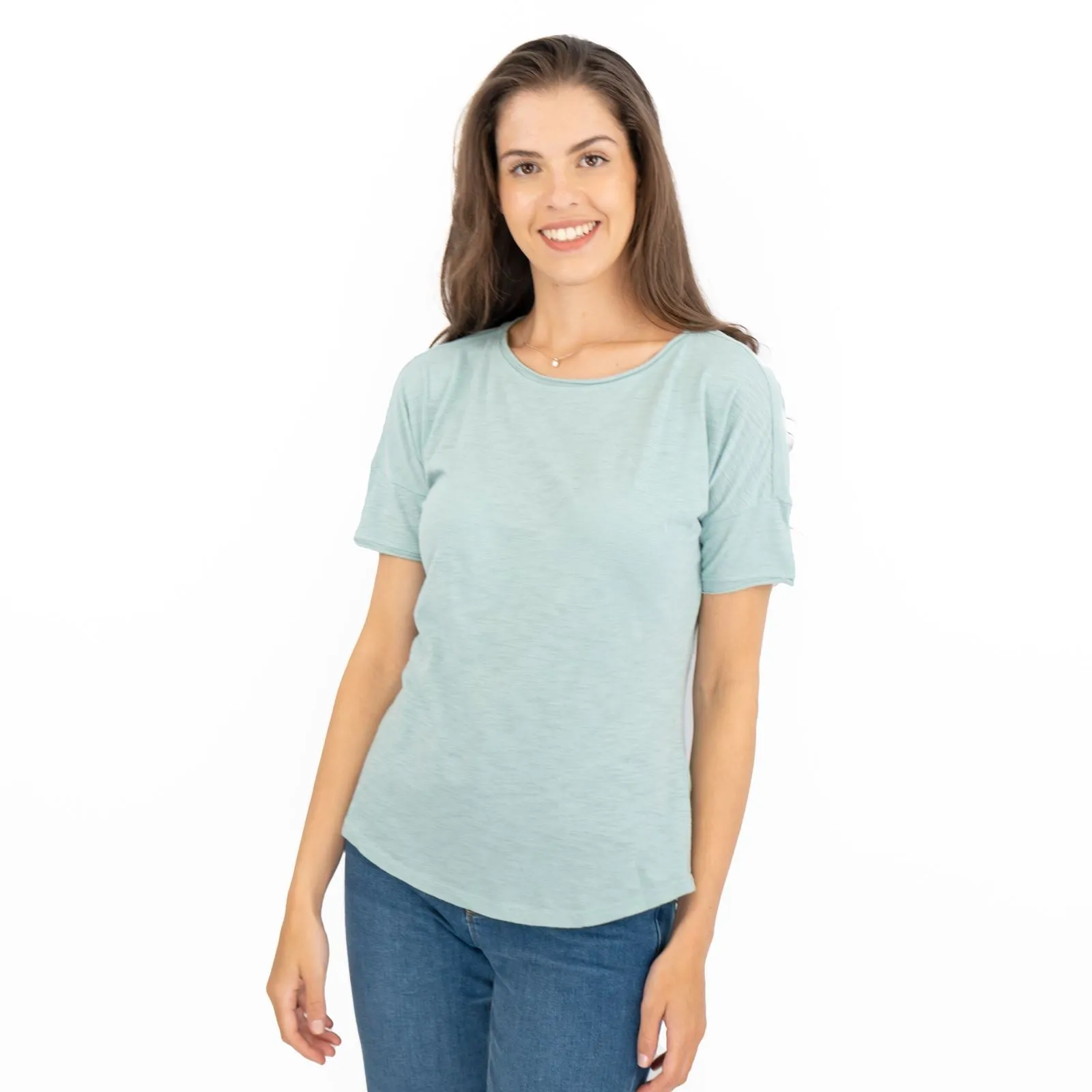 Seasalt Seedblown Pastel Green Short Sleeve Comfort Summer Tops