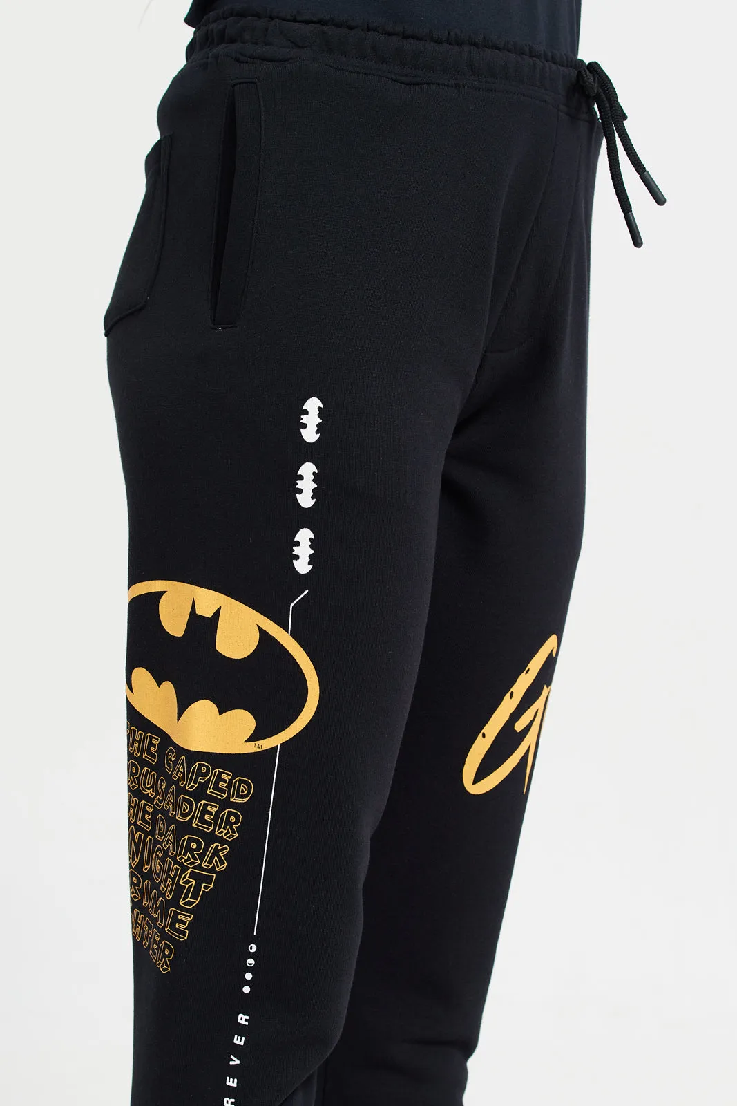 Senior Girls Black Batman Active Pants