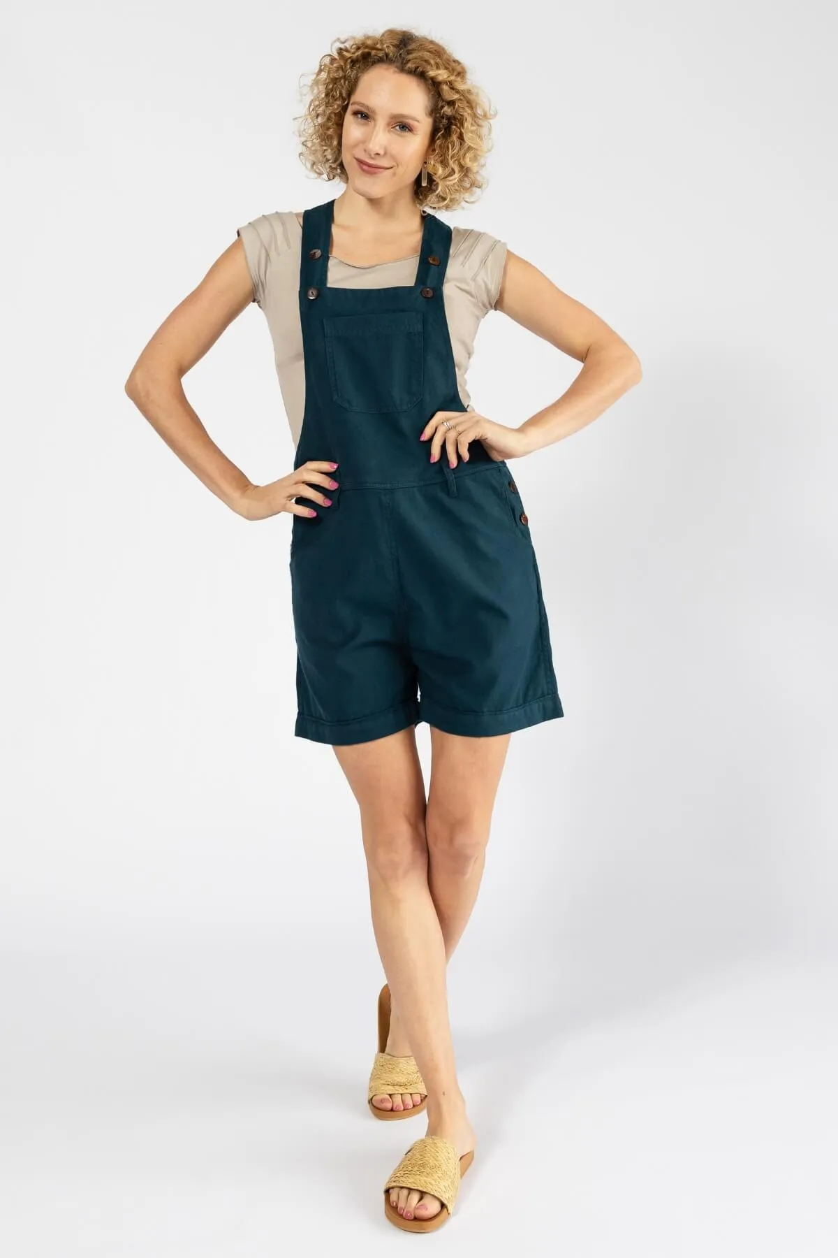 Short Traveller Overalls - Turquoise