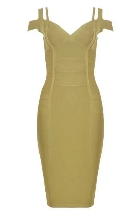 Sia Bandage Dress - Olive Green