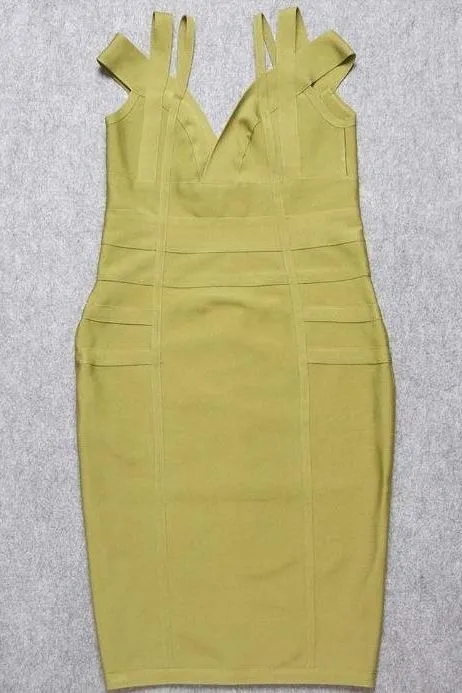 Sia Bandage Dress - Olive Green