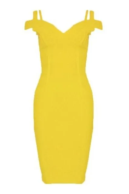 Sia Bandage Dress - Sun Yellow