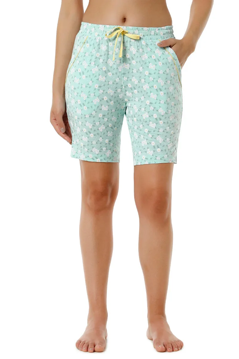 Sleep Shorts  - Blue Light Floral Print