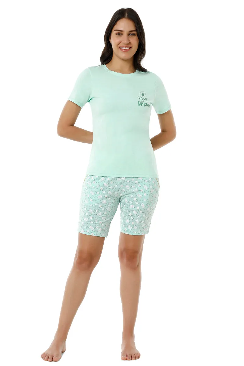 Sleep Shorts  - Blue Light Floral Print