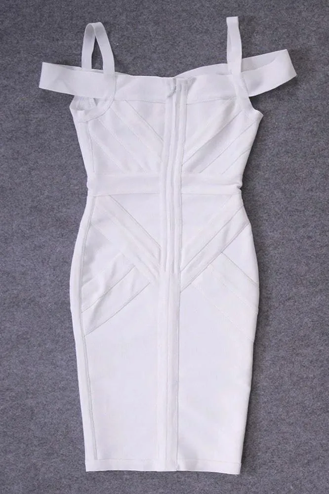 Sophia Bandage Dress - Pearl White