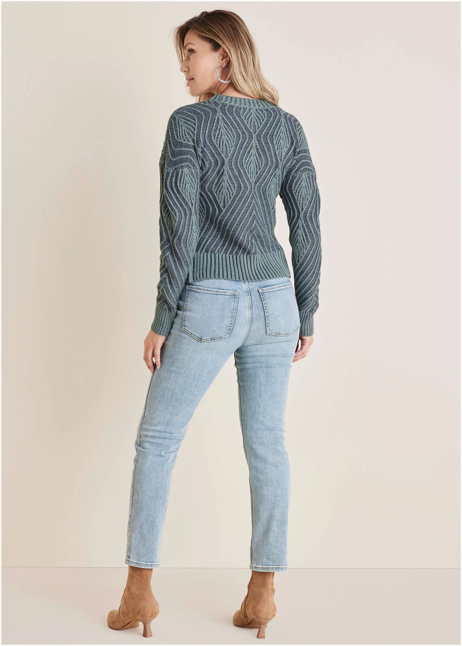 Stitch Interest Sweater - Tourmaline