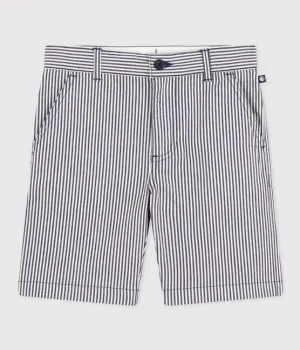 Stripy Cotton Bermuda Shorts