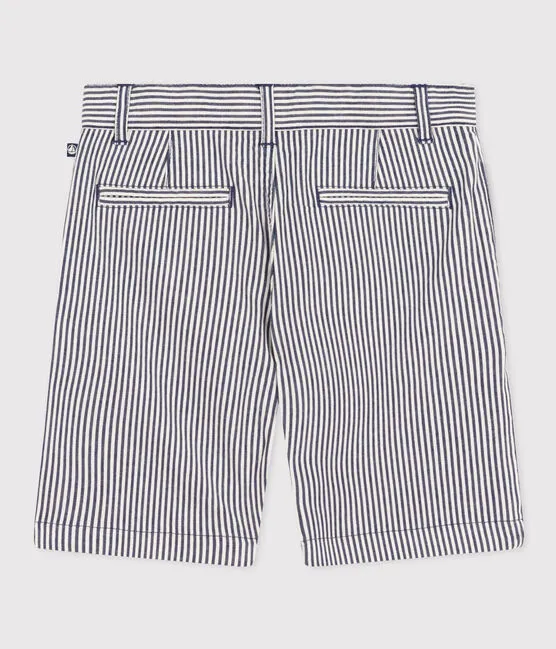 Stripy Cotton Bermuda Shorts