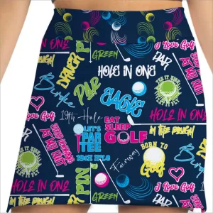 TEE TIME NAVY GOLF SKORT