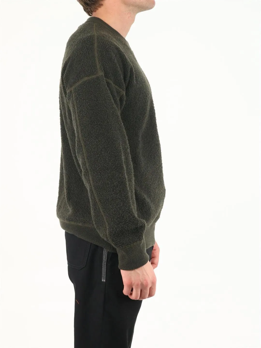 Ten C Military Green Reversible Sweater