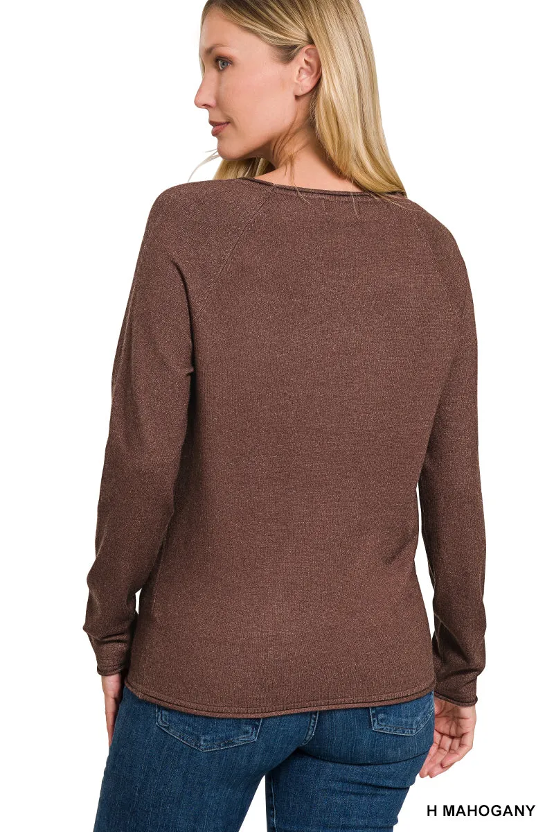 Viscose Round Neck Basic Sweater