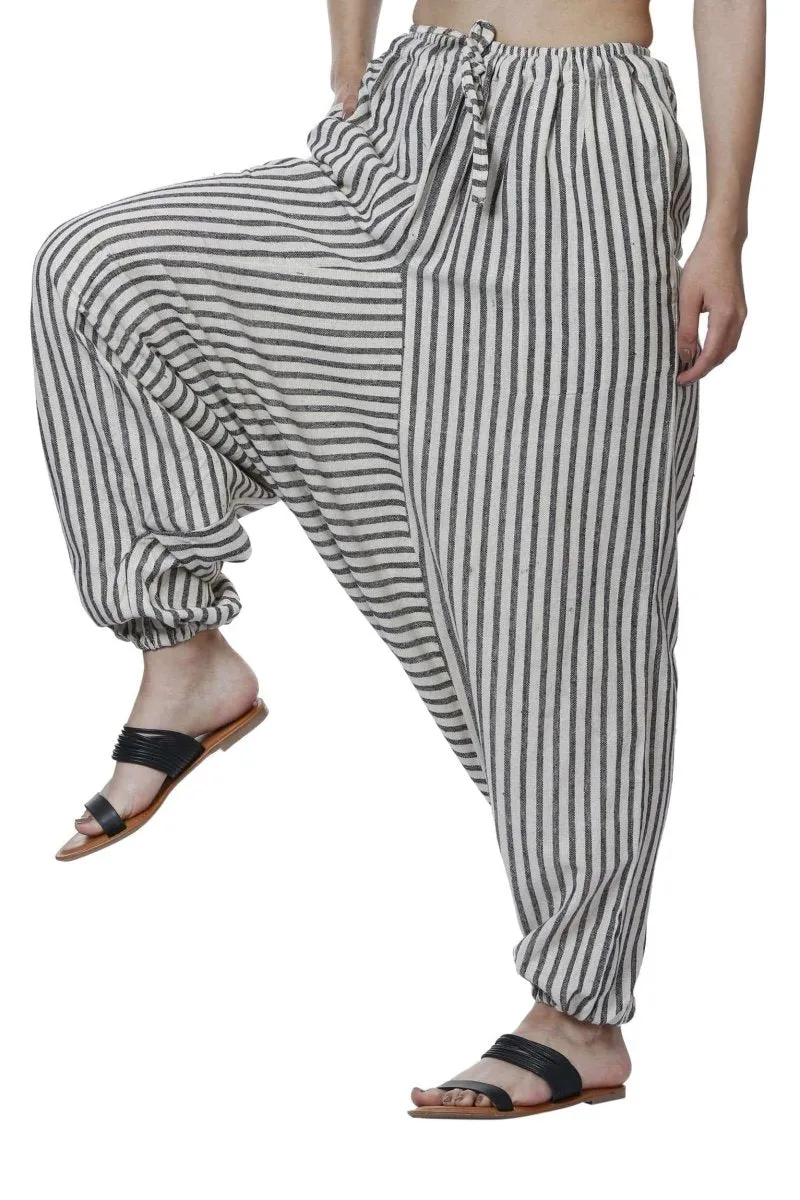 Women's Lounge Pant | White Stripes | Free Size