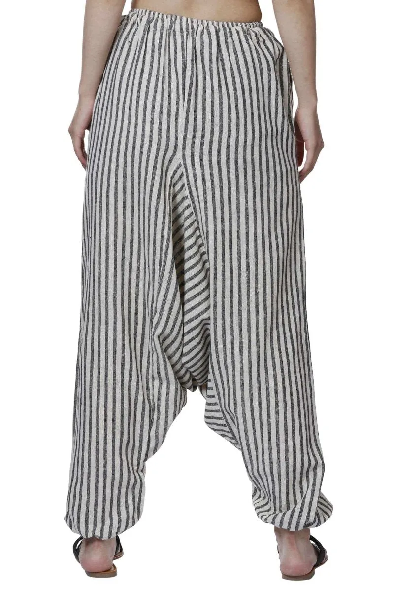 Women's Lounge Pant | White Stripes | Free Size