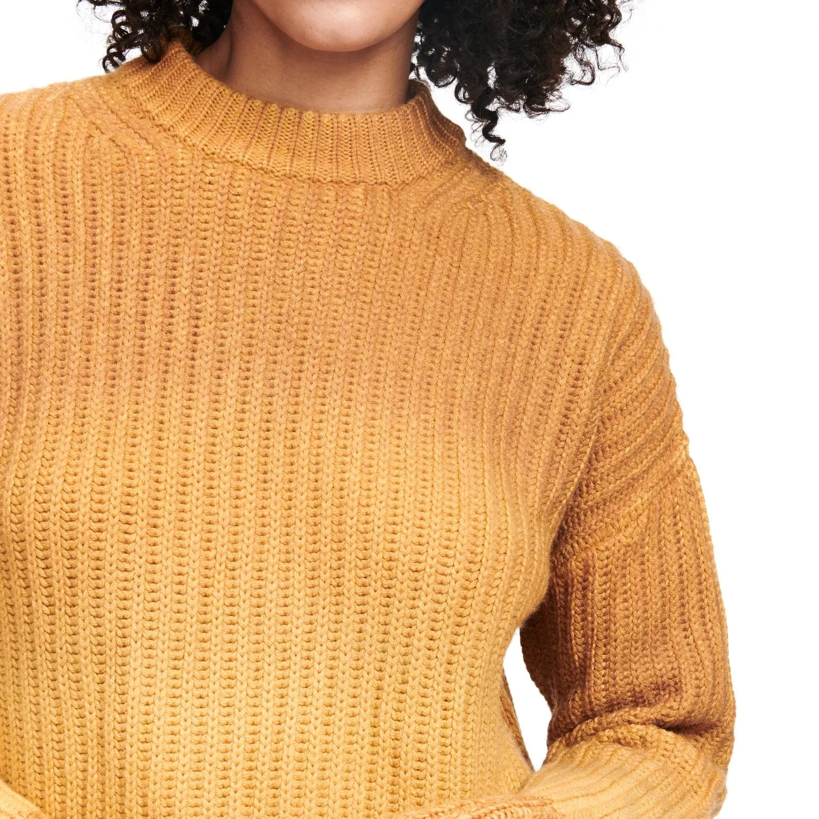 Wool Cashmere Ombre Crewneck Sweater