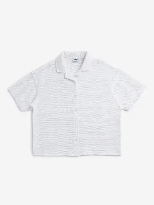 Y&F Kids White Knitted Shirt