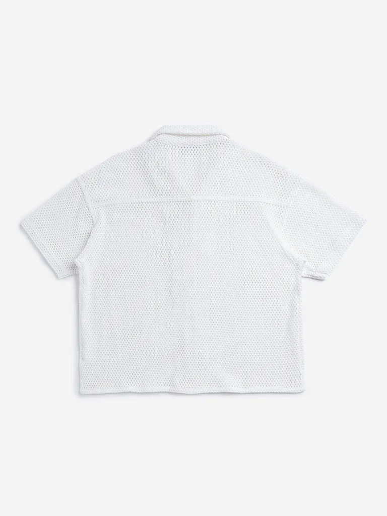 Y&F Kids White Knitted Shirt